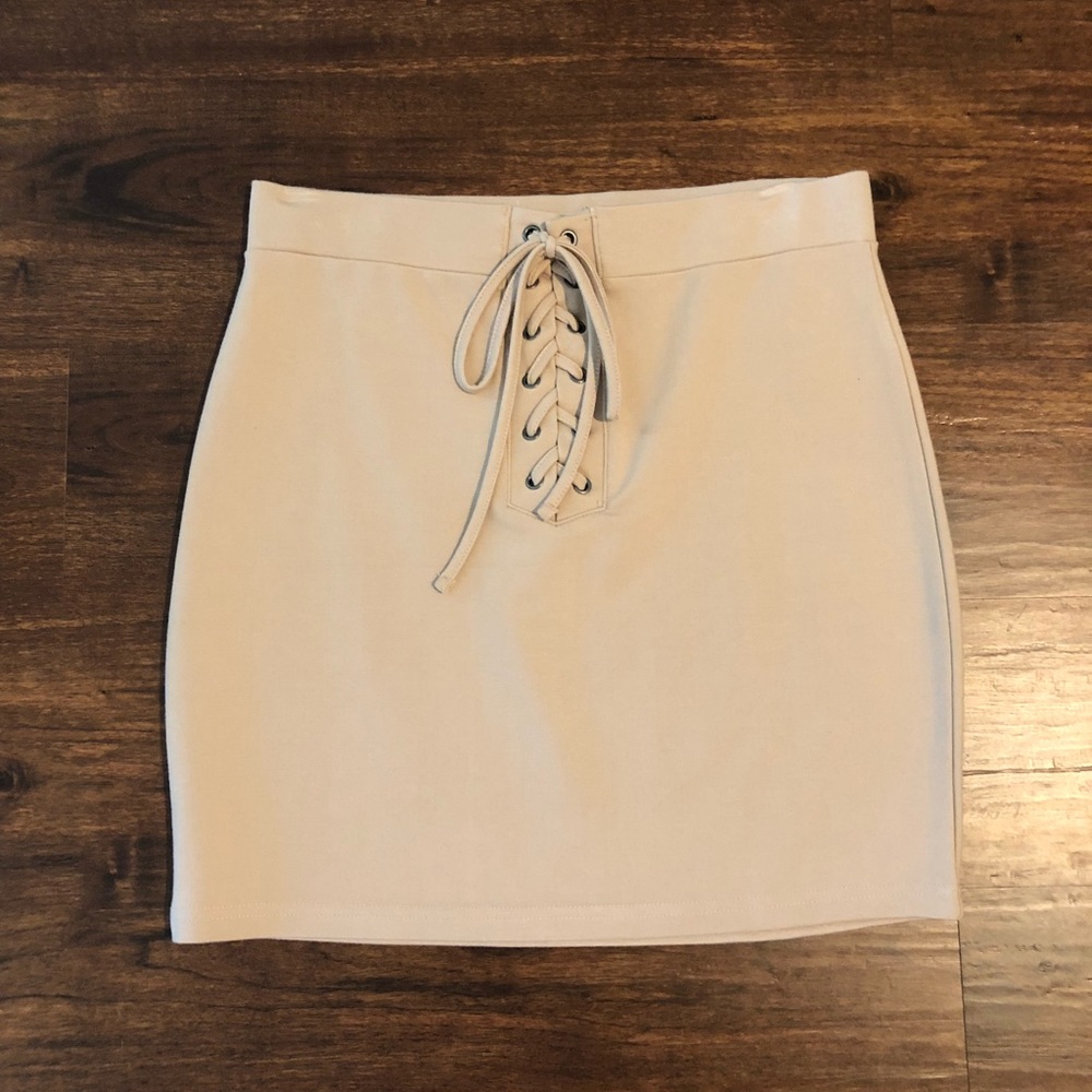 Tan Mini Skirt